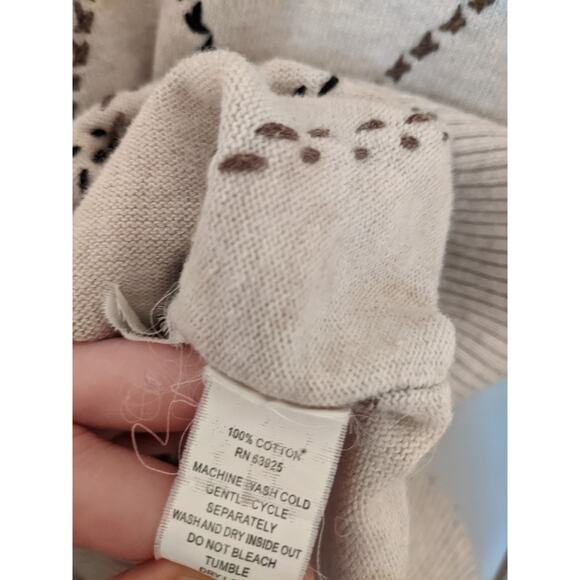 BKE Sweater Argyle Stripe Cotton Slim Fit Women's Size Small - Picture 4 of 4